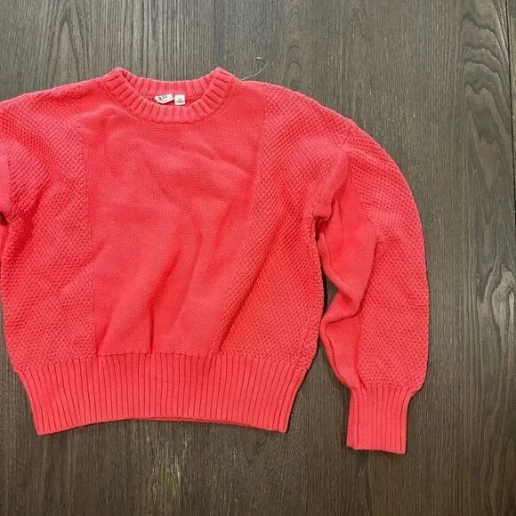 GAP Mix-Stitch Crew Neck Sweater Coral - Size M - Picture 3 of 10